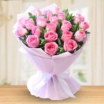 20 Pink Roses Fresh Bunch