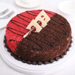 Half & Half Velvet Choco Cake