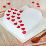Red & White Hearts Cake