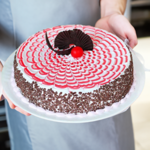 Dark Chocolate Strawberry Cake